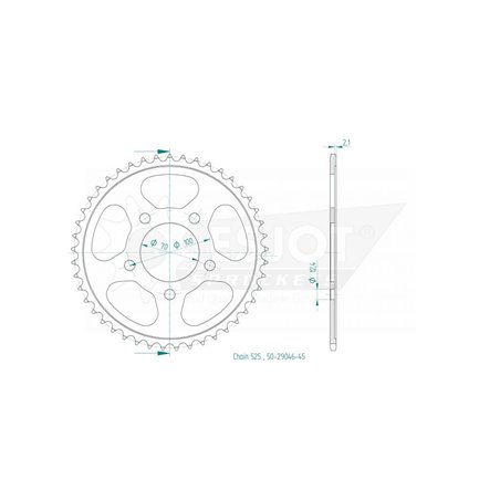 Couronne Acier BMW - 525 - 45 Dents - Made in Germany