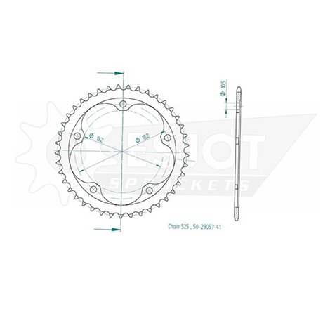 Esjot - Couronne Acier - 525 - 41 Dents - Made in Germany