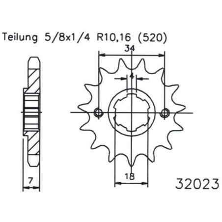 Pignon - 530 - 14 Dents - Made in Germany