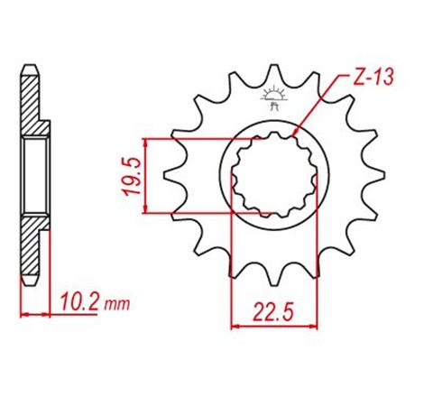 Pignon TT Lightweight Suzuki - 520 - 13 Dents - Similaire JTF432 - Made in Germany