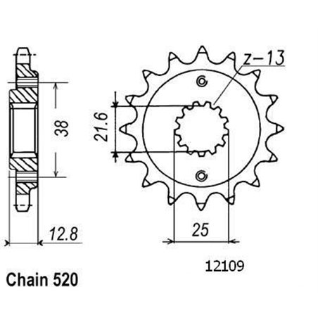 Pignon TT Husaberg - 520 - 15 Dents - Similaire JTF511 - Made in Germany