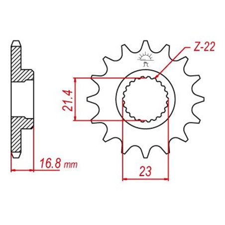 Pignon Yamaha - 520 - 16 Dents - Similaire JTF582 - Made in Germany