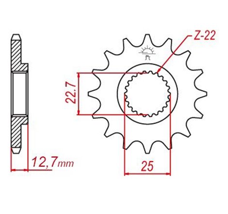 Pignon Polaris - 520 - 11 Dents - Similaire JTF3221 - Made in Germany