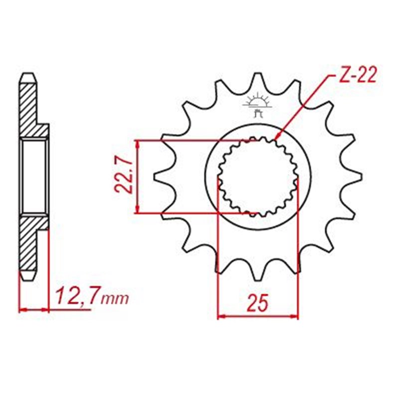 Pignon Polaris - 520 - 13 Dents - Similaire JTF3221 - Made in Germany