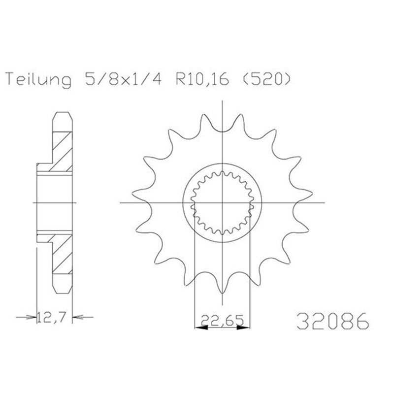 Pignon - 520 - 14 Dents - Made in Germany