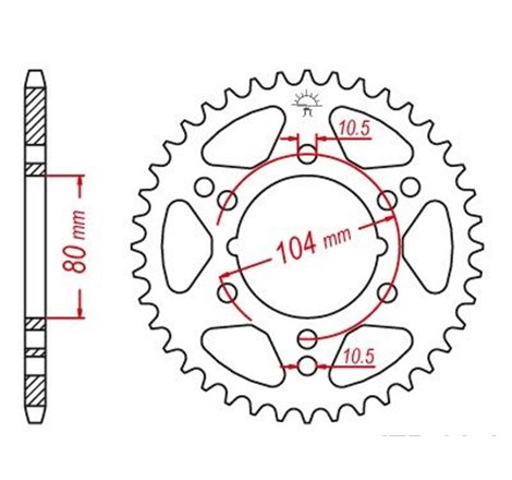 Couronne Acier Polaris - 520 - 36 Dents - Similaire JTR1478 - Made in Germany