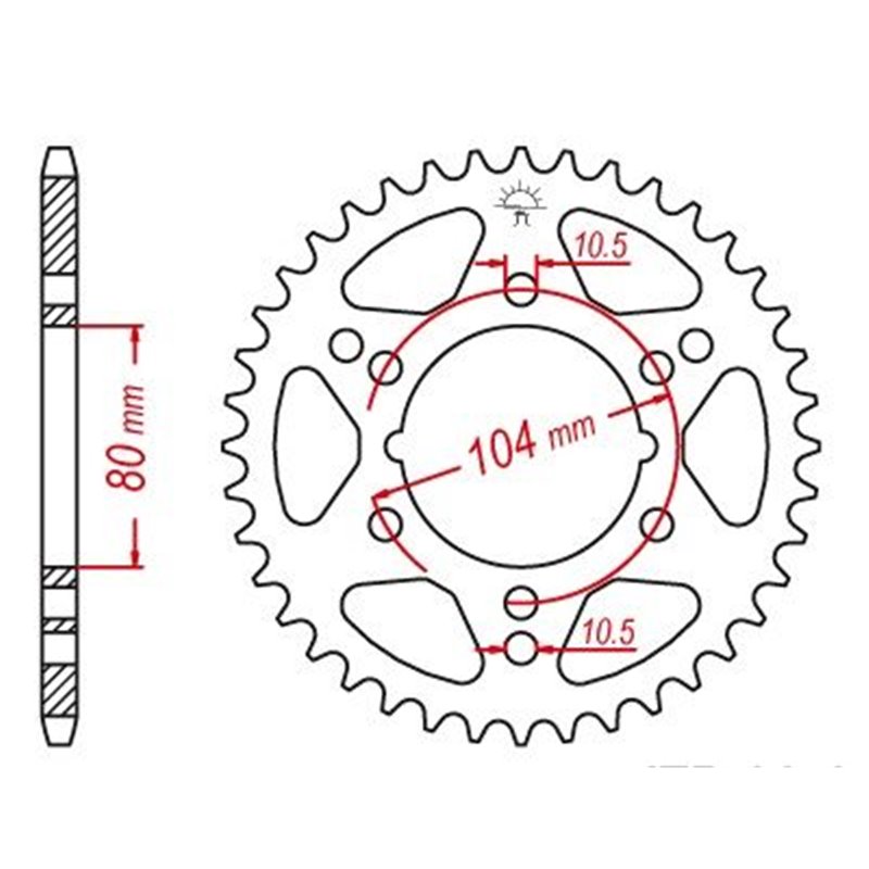 Couronne Acier Polaris - 520 - 36 Dents - Similaire JTR1478 - Made in Germany