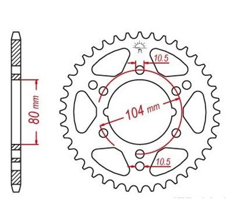 Couronne Acier Polaris - 520 - 40 Dents - Similaire JTR1478 - Made in Germany