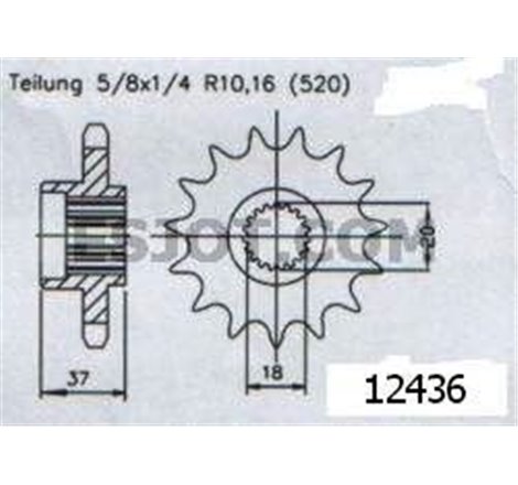 Pignon Aeon - 520 - 17 Dents - Made in Germany