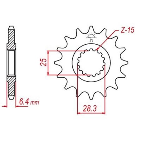 Pignon TT Yamaha - 520 - 14 Dents - Similaire JTF1592 - Made in Germany