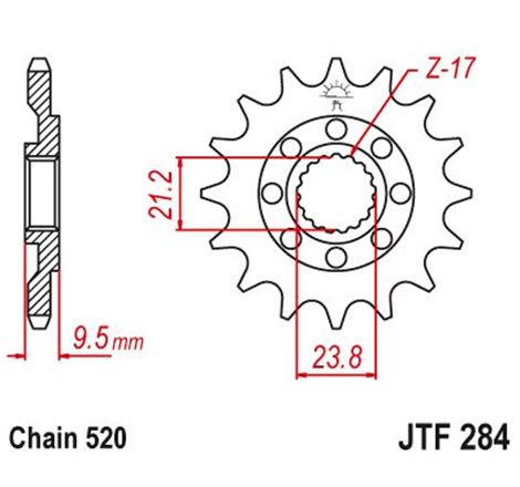 Pignon TT Honda - 520 - 12 Dents - Similaire JTF284 - Made in Germany