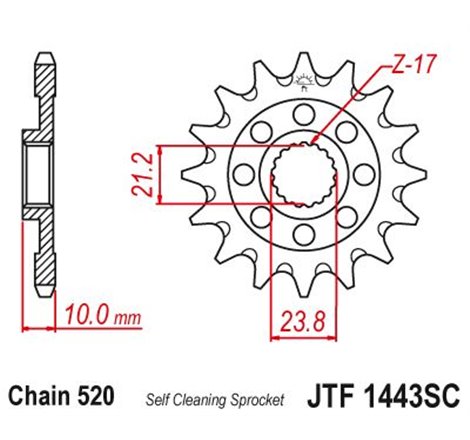 Pignon TT Suzuki - 520 - 12 Dents - Similaire JTF1443 - Made in Germany