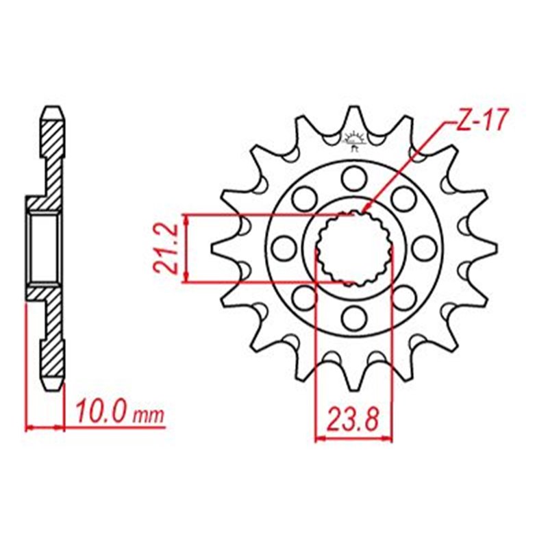 Pignon TT Suzuki - 520 - 13 Dents - Similaire JTF1443 - Made in Germany