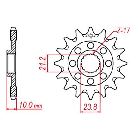 Pignon TT Suzuki - 520 - 13 Dents - Similaire JTF1443 - Made in Germany