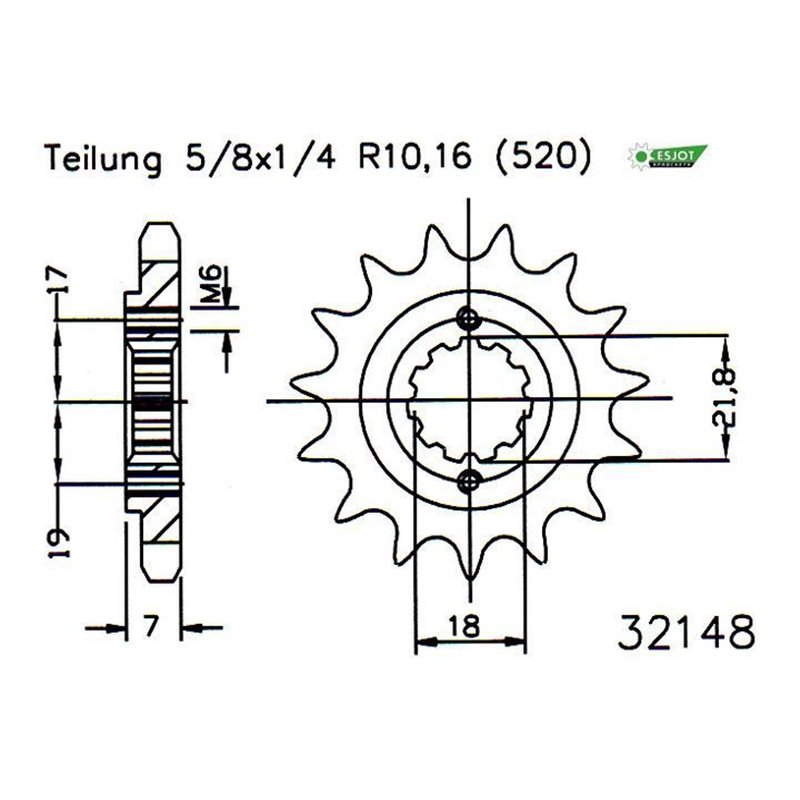 Pignon TT Lightweight Honda - 520 - 14 Dents - Made in Germany