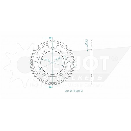 Couronne - 520 - 41 Dents - Made in Germany