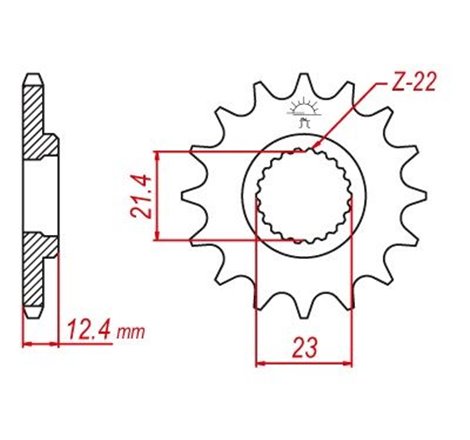 Pignon Yamaha - 520 - 14 Dents - Similaire JTF1593 - Made in Germany