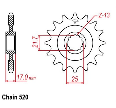 Pignon - 520 - 15 Dents - Made in Germany