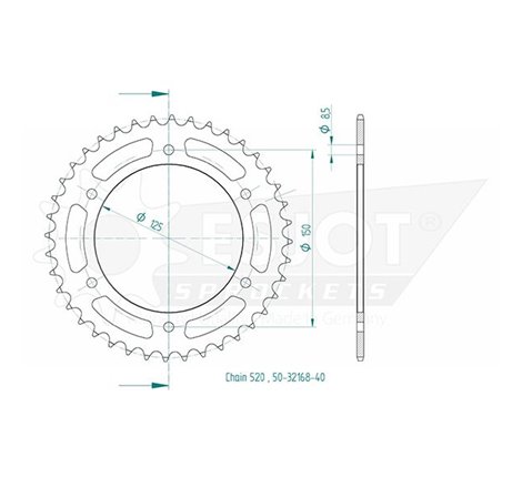 Esjot - Couronne - 520 - 40 dents