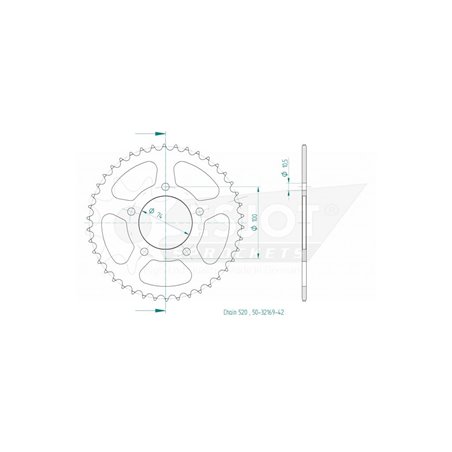 Esjot - Couronne - 520 - 42 dents