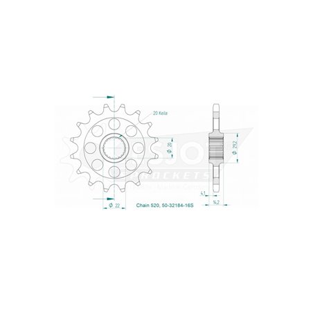 Pignon Lightweight BMW G310 - 520 - 16 Dents - Made in Germany