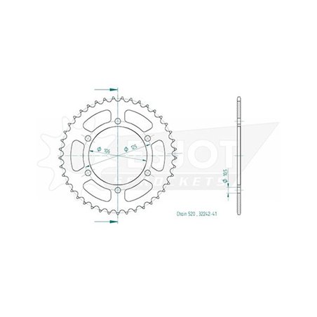 Couronne Acier Triumph - 520 - 41 Dents - Made in Germany