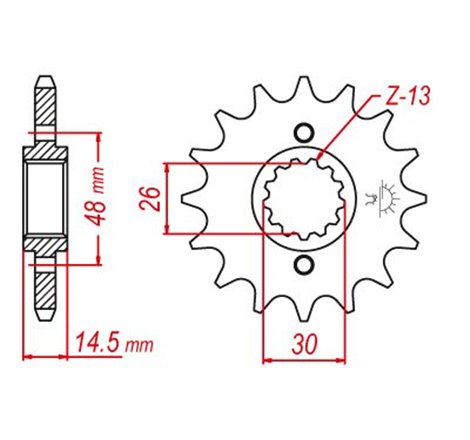 Pignon Honda - 530 - 16 Dents - Similaire JTF339 - Made in Germany