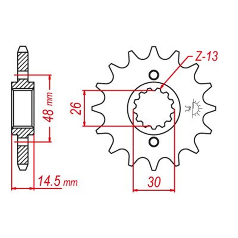 Pignon Honda - 530 - 16 Dents - Similaire JTF339 - Made in Germany