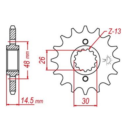 Pignon Honda - 530 - 16 Dents - Similaire JTF339 - Made in Germany