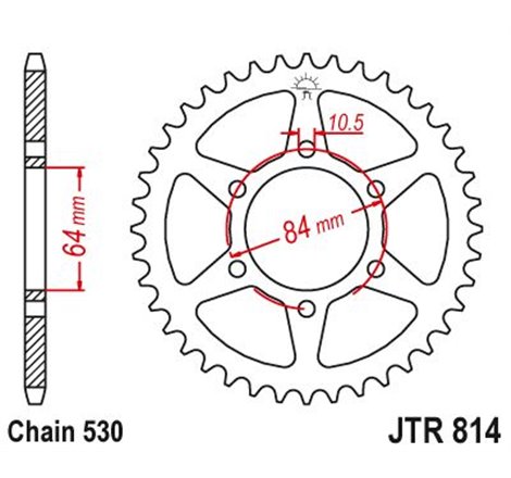 Couronne Acier Suzuki - 520 - 41 Dents - Similaire JTR814 - Made in Germany