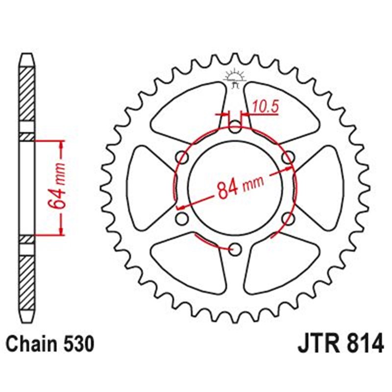 Couronne Acier Suzuki - 520 - 41 Dents - Similaire JTR814 - Made in Germany