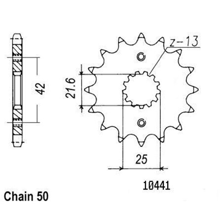 Pignon Yamaha - 530 - 15 Dents - Made in Germany