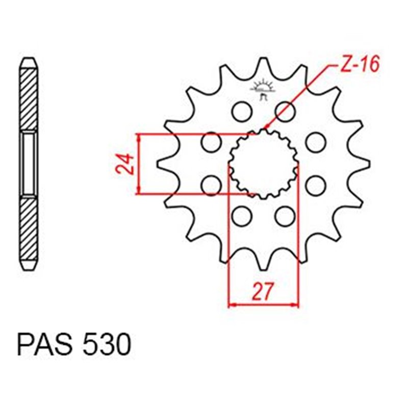 Pignon Suzuki - 530 - 17 Dents - Similaire JTF423 - Made in Germany