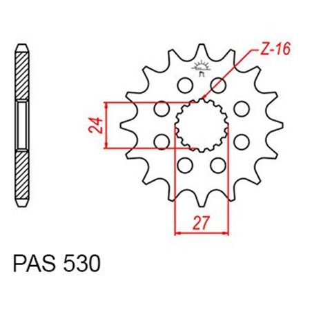 Pignon Suzuki - 530 - 17 Dents - Similaire JTF423 - Made in Germany