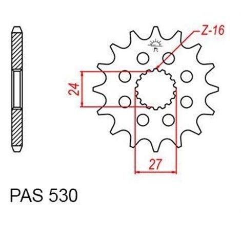 Pignon Suzuki - 530 - 18 Dents - Similaire JTF423 - Made in Germany