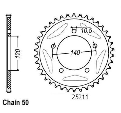 Couronne Acier Suzuki - 530 - 45 Dents - Made in Germany