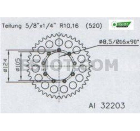 Couronne Alu TM - 520 - 51 Dents - Made in Germany