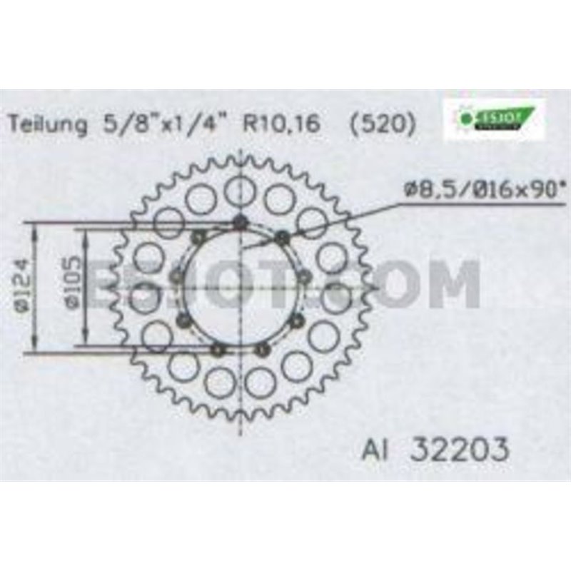 Couronne Alu TM - 520 - 51 Dents - Made in Germany