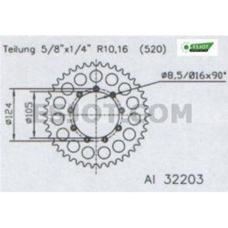 Couronne Alu TM - 520 - 51 Dents - Made in Germany