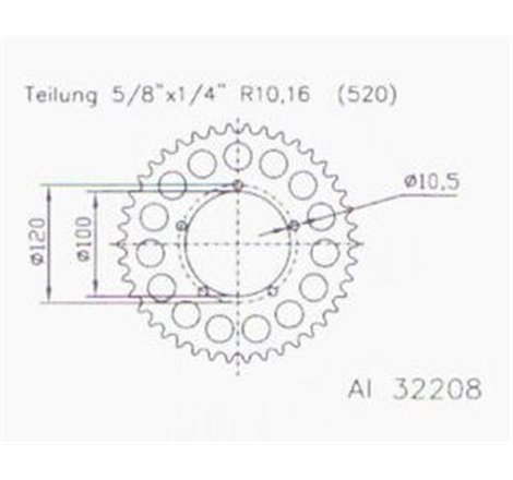 Couronne Alu BMW - 520 - 47 Dents - Made in Germany