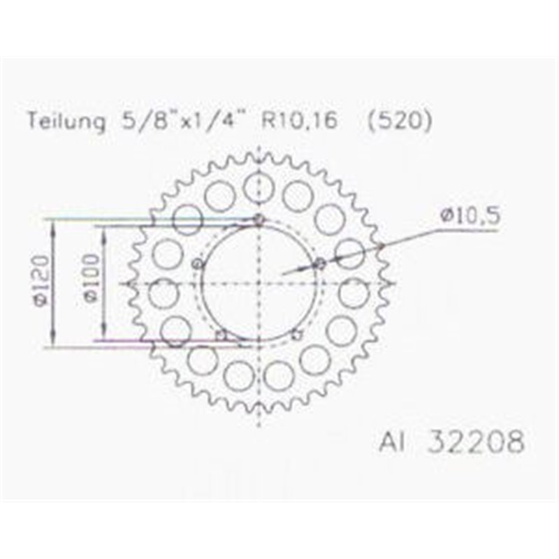 Couronne Alu BMW - 520 - 47 Dents - Made in Germany