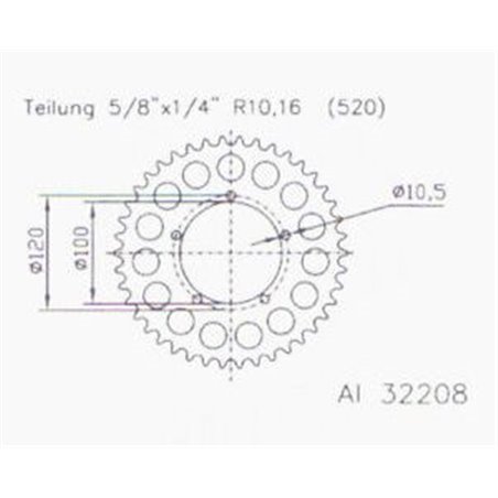 Couronne Alu BMW - 520 - 47 Dents - Made in Germany