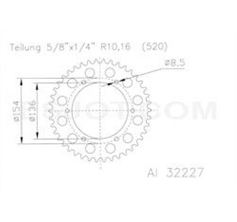 Couronne Alu BMW - 520 - 47 Dents - Made in Germany