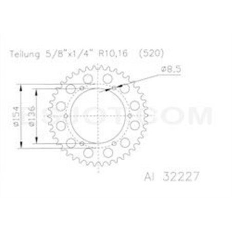 Couronne Alu BMW - 520 - 47 Dents - Made in Germany