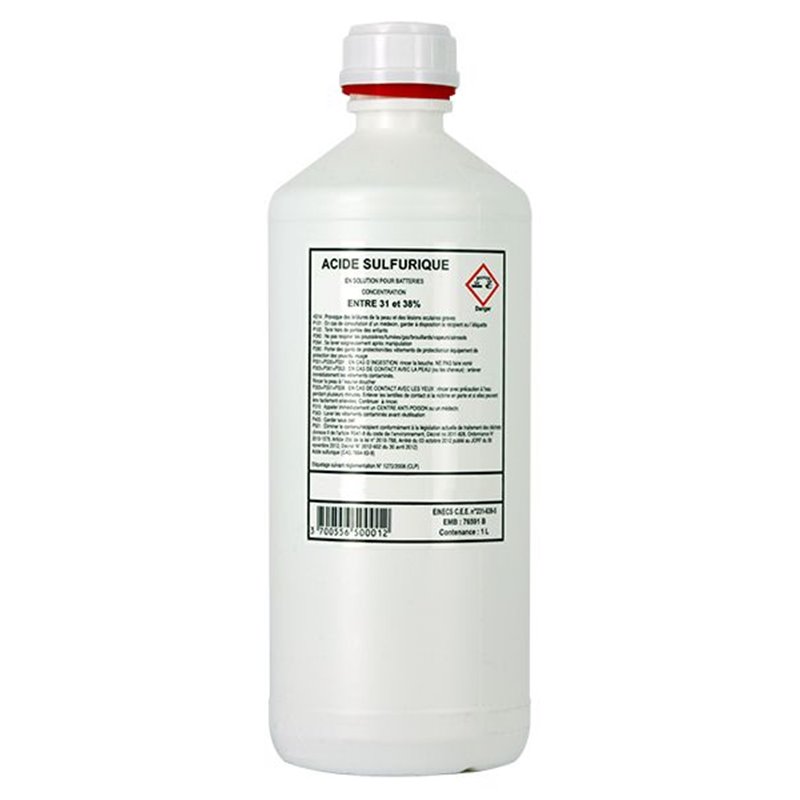 Acide Sulfurique pour Batterie  Bidon 1 Litre