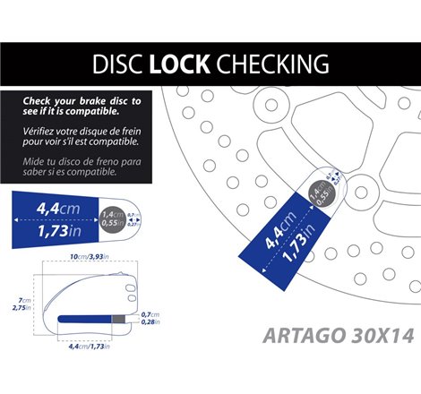 Antivol SRA  Bloque Disque Ø14mm  Homologués