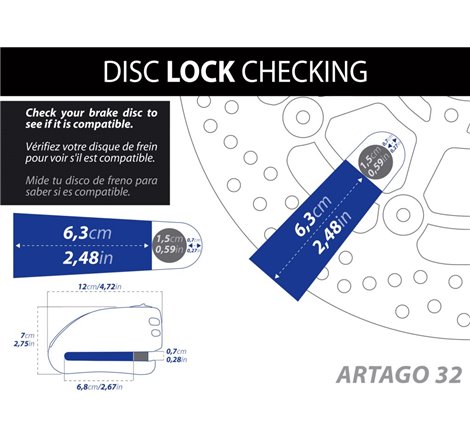 Antivol SRA  Bloque Disque Ø.5mm  Homologués