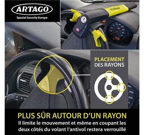 Antivol Voiture  Canne Pour Volant