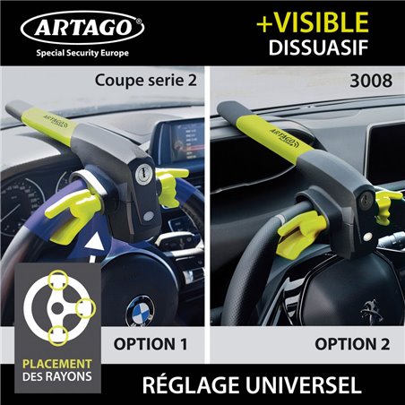 Antivol Voiture  Canne Pour Volant