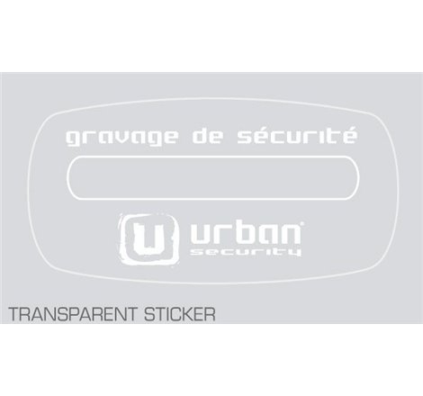 Sticker pour véhicule gravé  URBAN